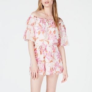 LEYDEN Printed Off-The-Shoulder Romper